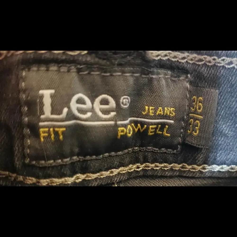 Mens Lee Jeans Urban‎ Riders Powell Fit Black Denim Skinny Jeans Size 36x33